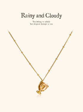Rainy and Cloudy庄园系列｜闪灵钻项链 亮金圣杯项链 紫水晶项链