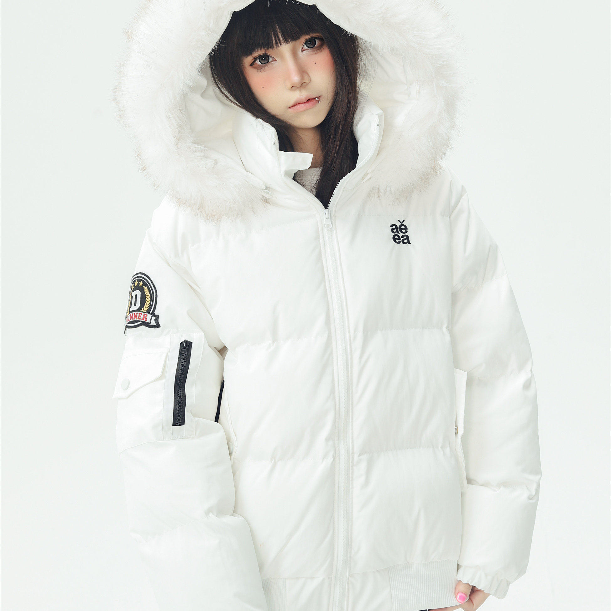 KESOAK美式复古连帽棉服毛领可拆卸冬季女潮牌派克服宽松保暖外套,个性定制/设计服务/DIY,棉服工装,淘宝优惠券,粉丝福利购,淘宝优惠卷