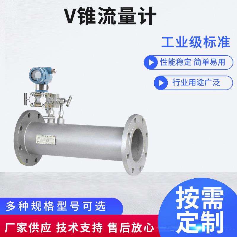 V锥流量计沼气高温烟道高炉煤气天然气蒸汽压缩空气流量计