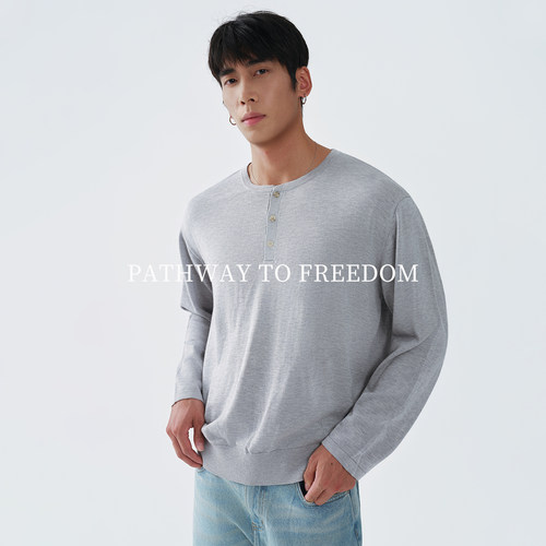 PTOFF老钱风亨利领男针织衫