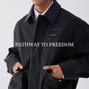 PTOFF【90白鹅绒+绵羊毛】高级感老钱风夹克通勤保暖休闲羽绒服