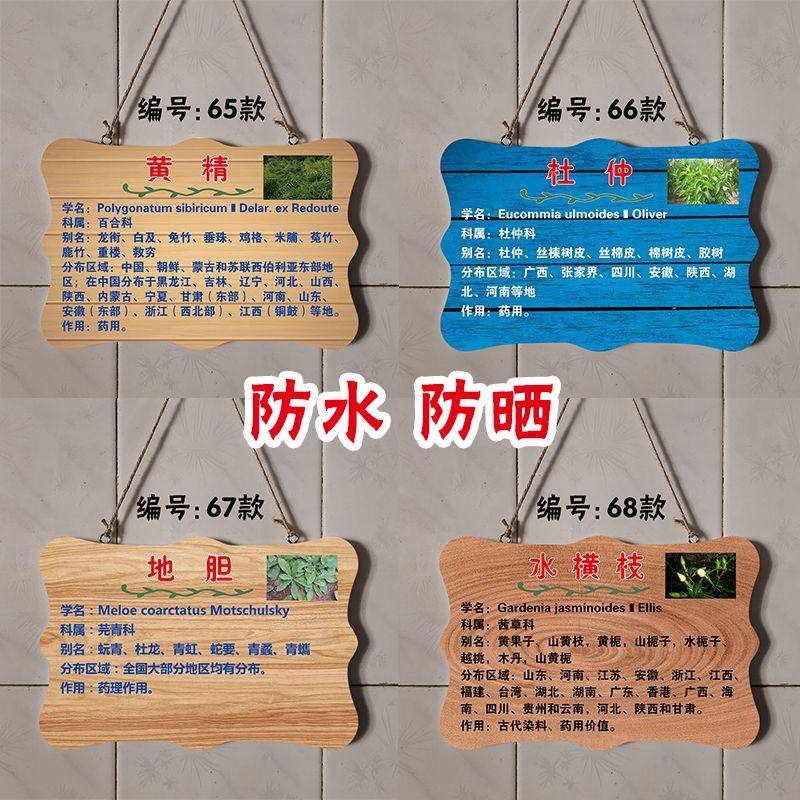 植树牌定做植物标识牌定制雪弗板树木介绍挂牌提示牌花草牌草药牌