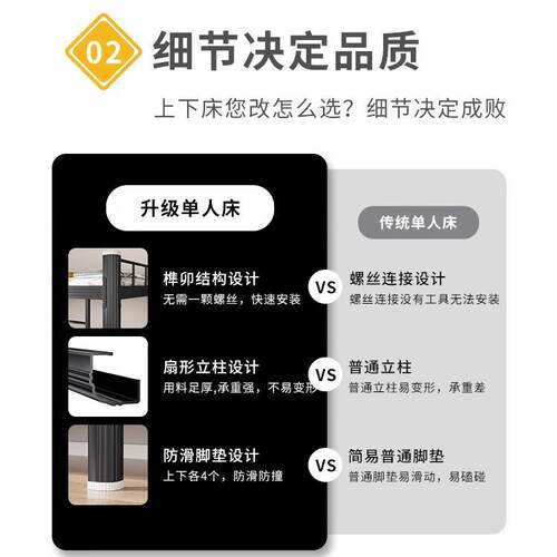 宿YUI单层铁艺床1钢架床加学单人员工舍铁床公生寓厚双人床工厂