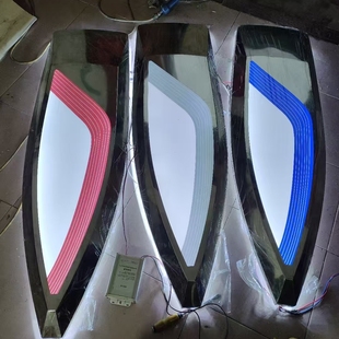 新款别克车标定制不锈钢三维立体发光别克车标制作4S店招牌发光字