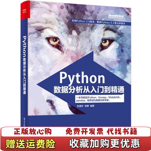 【正版图书】Python数据分析从入门到精通张啸宇李静著电子工业出