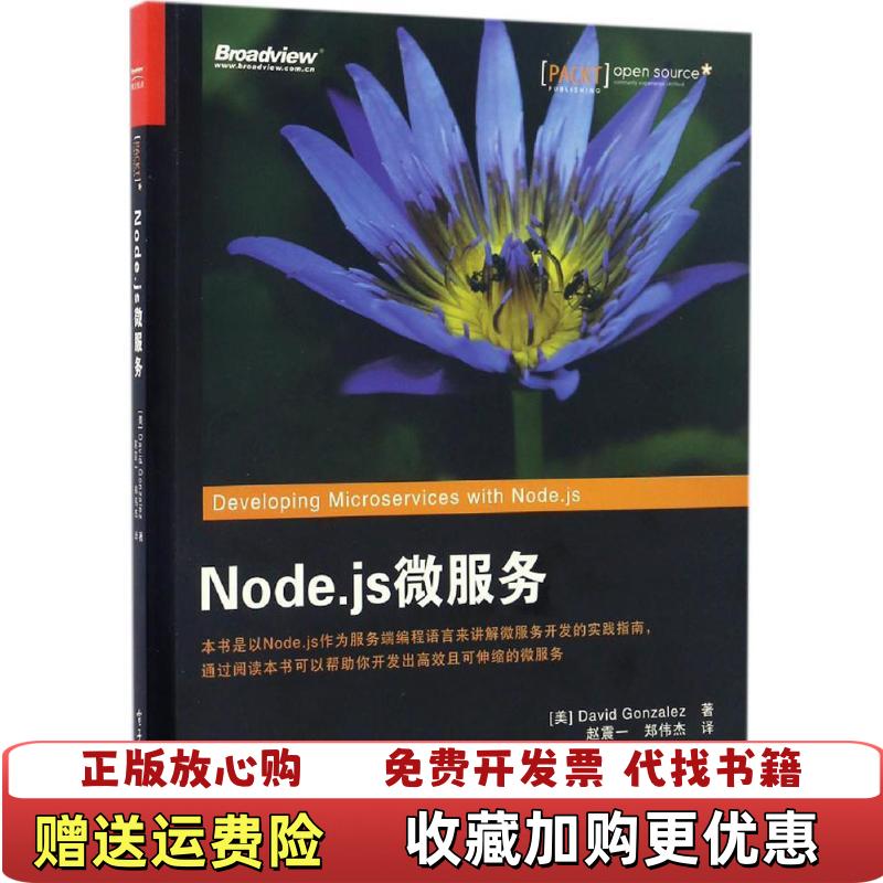 【正版图书】Nodejs微服务美DavidGonzalez大卫 冈萨雷斯 著赵震一 译电子工业出版社9787121305245