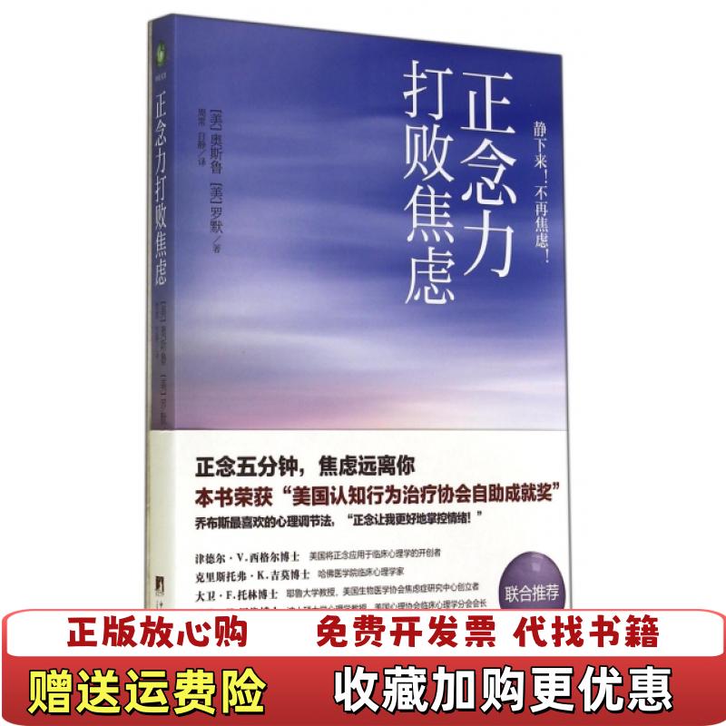 【正版图书】正念力打败焦虑美奥斯鲁美罗默 著周常白静 译中央编译出版社9787511721310