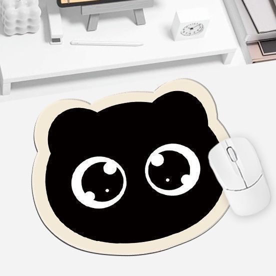 可爱卡通大眼睛鼠标垫黑色异形