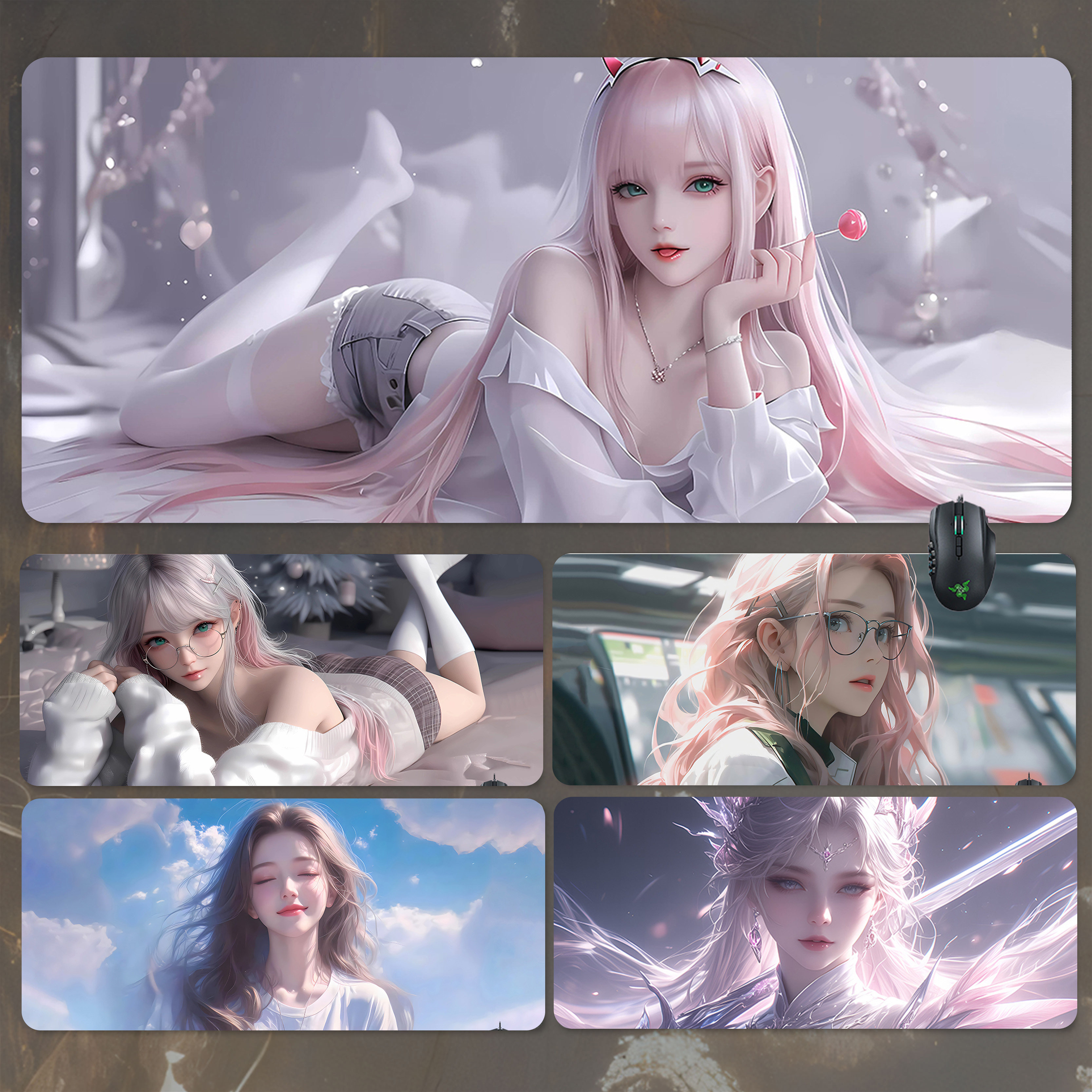 个性动漫超大号鼠标垫男女办公