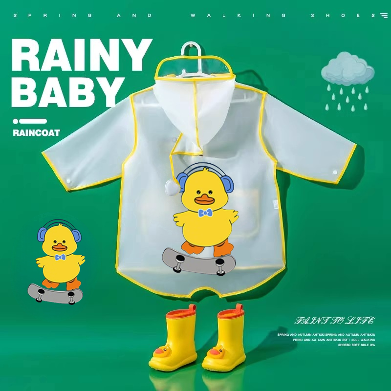 儿童雨衣男童雨鞋套装幼儿园女宝宝雨披小孩学生上学专用全身防水