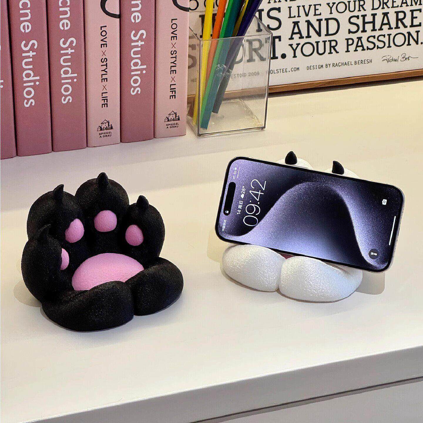 可爱猫爪手机支架立体3d