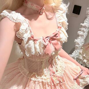 小芙蝶心动玩偶原创优雅芭蕾风蛋糕裙狗短连衣裙Lolita甜美洛丽塔