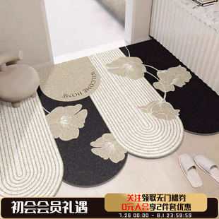 户门地垫丝圈门垫进门垫高级感脚垫家用防滑地毯奶油风入轻奢裁剪