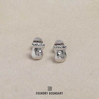 FOUNDRYBOUNDARY原创银饰耳钉
