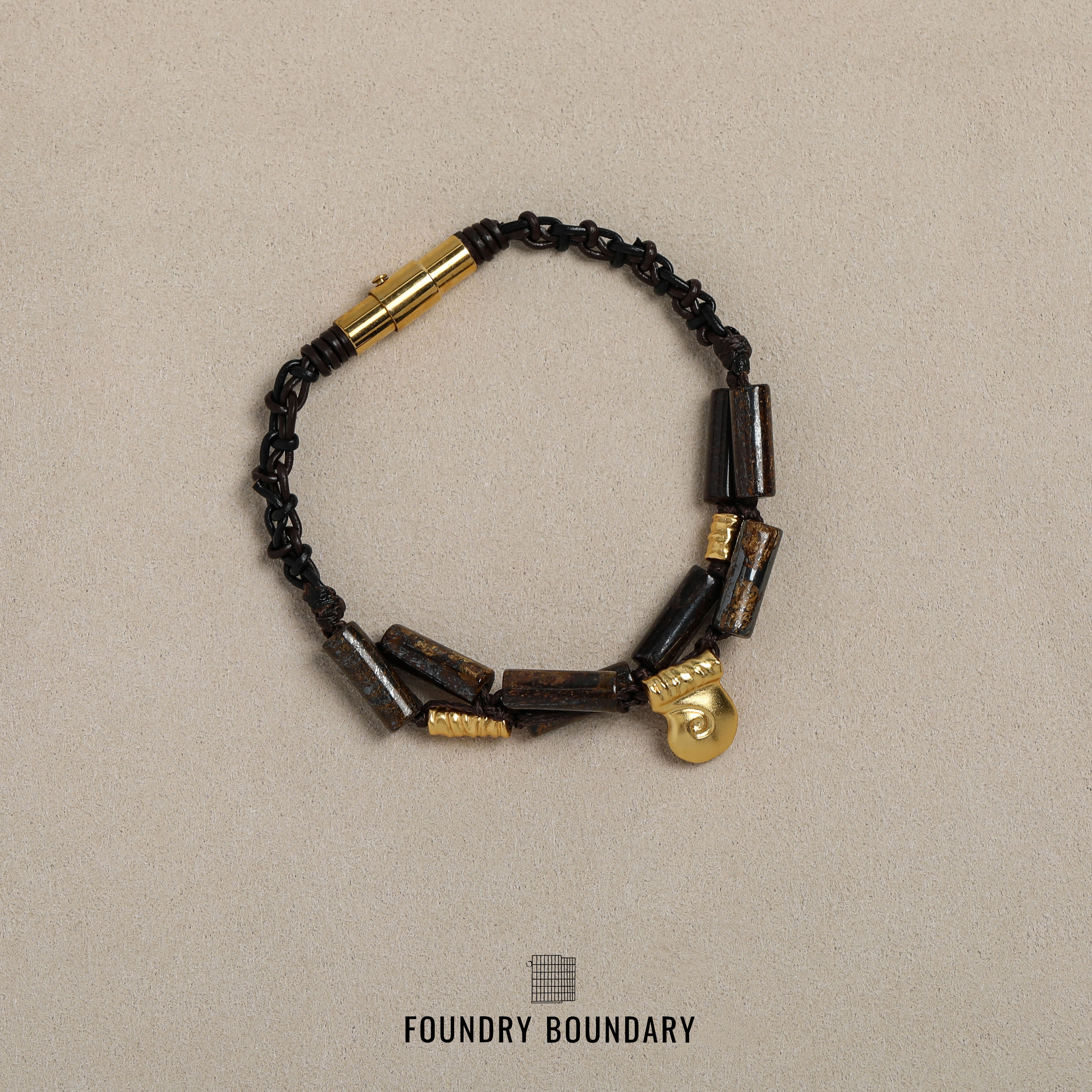 FOUNDRYBOUNDARY古辉石绳结手链