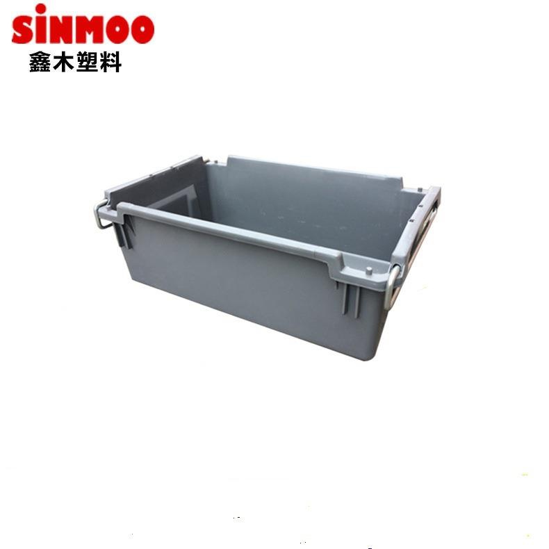 厂家铁耳箱塑料周转箱带铁把手箱塑料箱子汽车配件箱