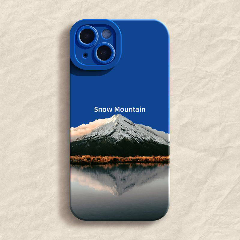 倒影雪山~小众艺术iPhone14苹果