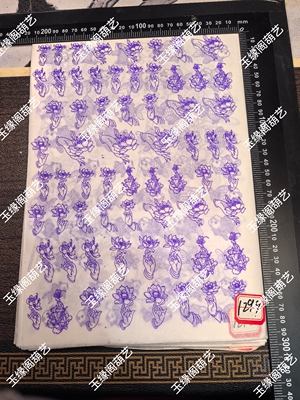葫芦烙画水转印佛手莲花小，带5毫升转印油不带刷子，新手起稿用