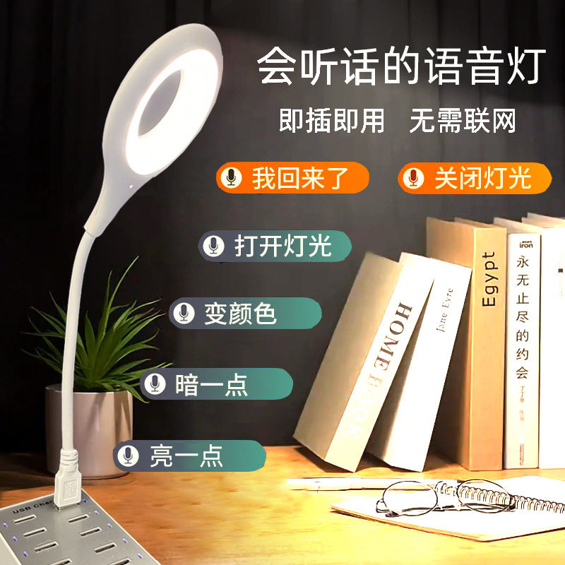 智能语音灯小夜灯USB感应