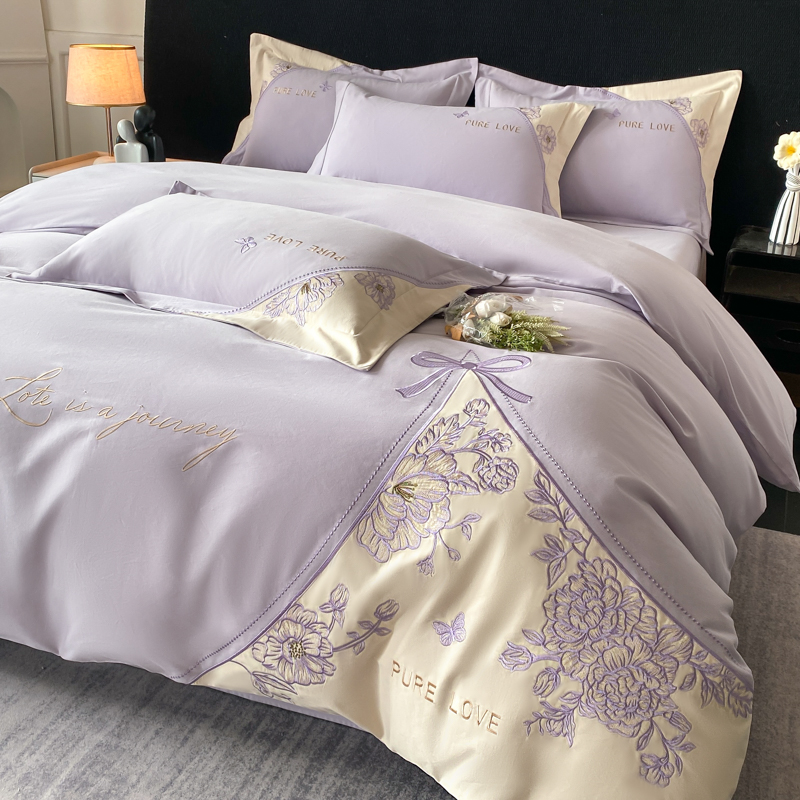 FUANINAIART轻奢纯棉全棉长绒棉四件套床单床笠高端礼盒