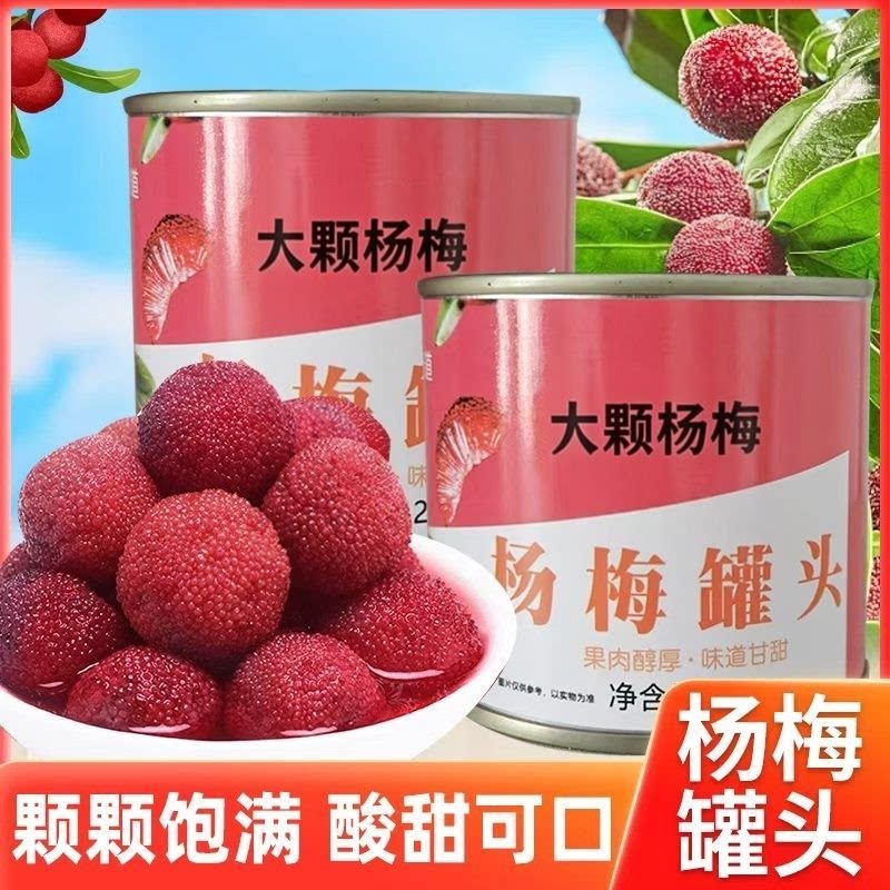 杨梅罐头大罐新鲜糖水杨梅罐头鲜果蛋糕商用家用水果罐头饭店批发
