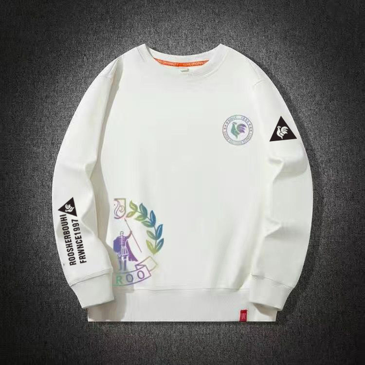 法国公鸡卫衣男款2025薄款大码宽松圆领休闲百搭男女加绒保暖上衣