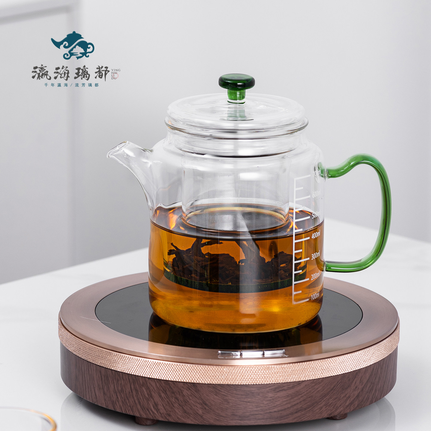 瀛海璃都高硼硅耐高温玻璃茶壶图片