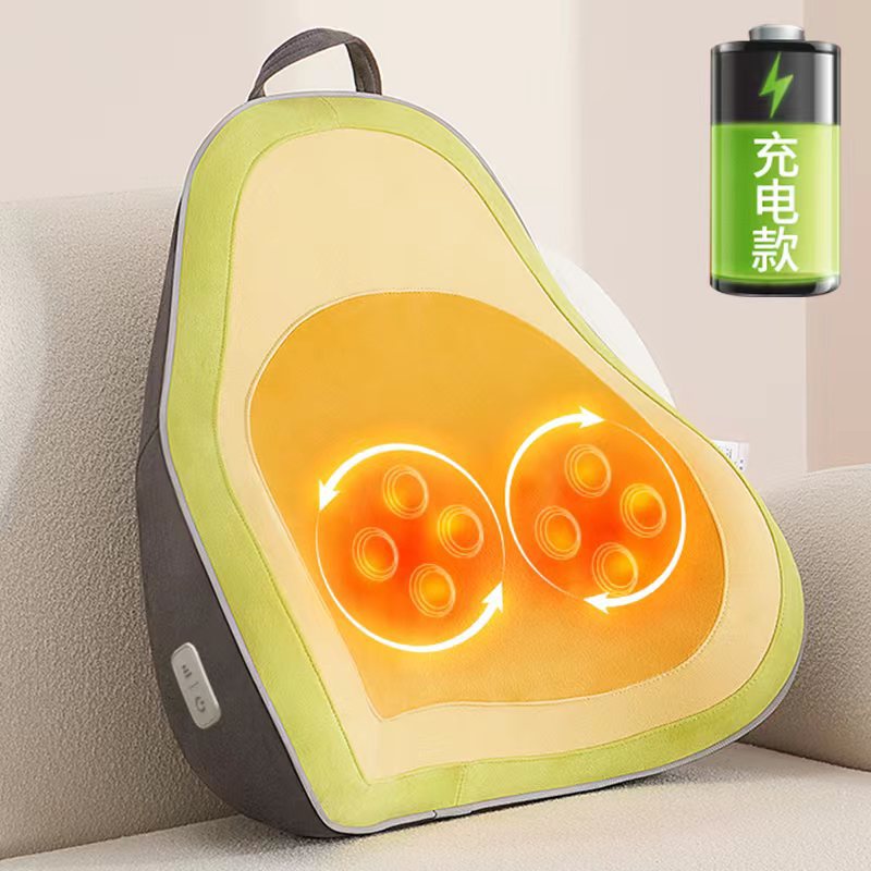 按摩枕靠枕靠垫腰椎热敷臀部腰部背部按摩器腹部颈部颈椎按摩仪