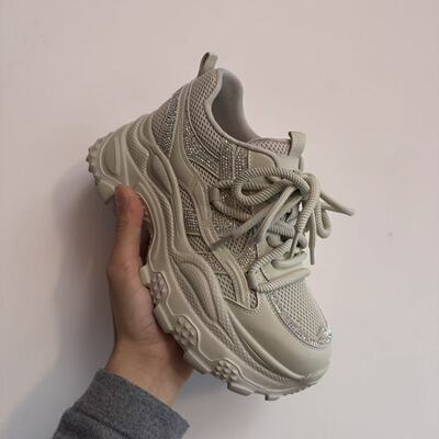 达芙妮春季新款系带增高老爹鞋女厚底百搭款舒适运动休闲女鞋