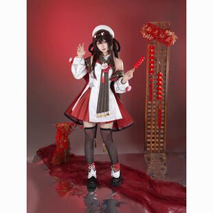 原神海灯节cos胡桃宿雪桃红cosplay香菱岁夜欢哗cos原神角色cos服