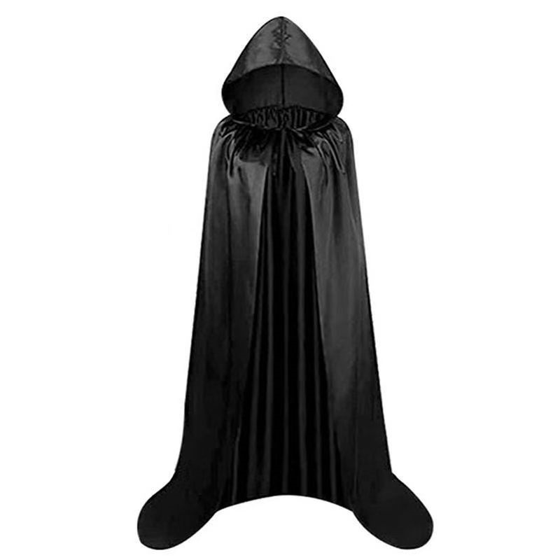 万圣节死神披风斗篷鬼节COS服装鬼屋NPC魔术师道具服黑色斗篷图片