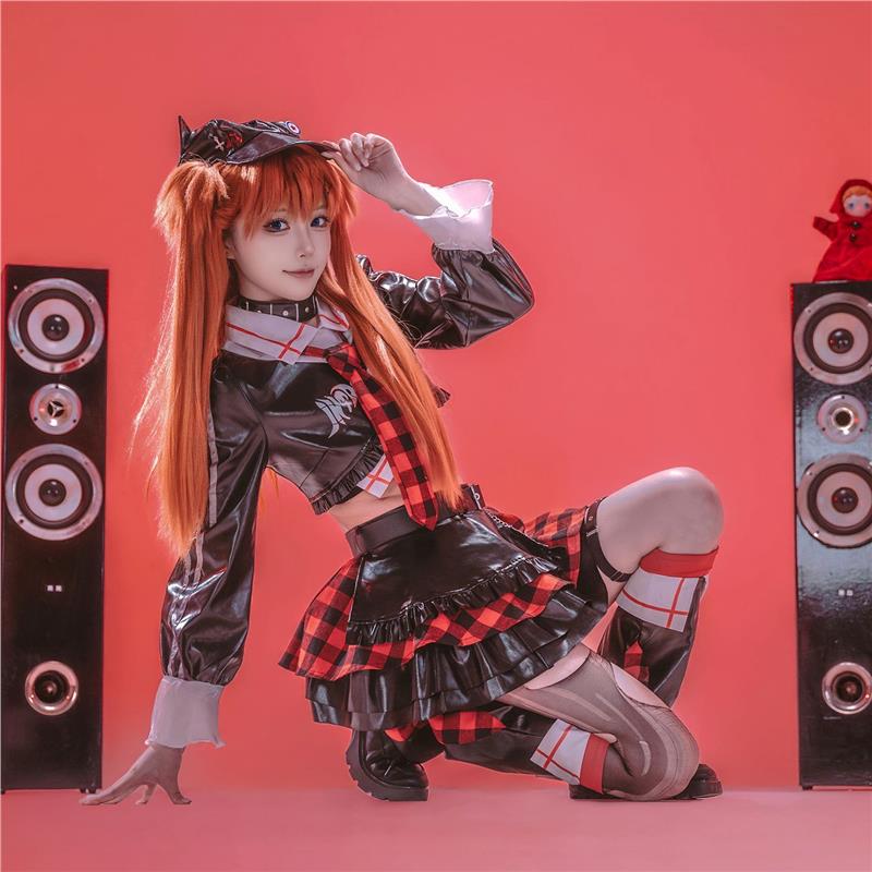 eva明日香摇滚cos服福音乐队cosplay二次元动漫c服漫展演出服全套