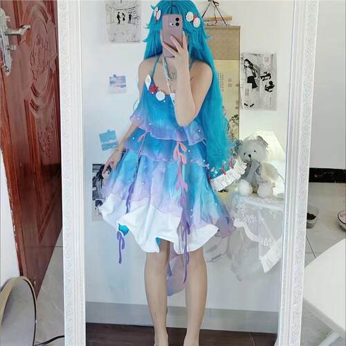 星忆动漫王者荣耀cosplay 美人鱼朵莉亚游戏服女装套装人鱼之歌