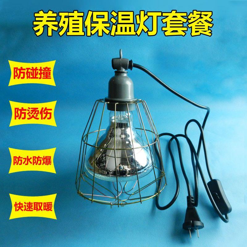保温灯养殖取暖灯防爆烤灯小鸡仔猪加热灯泡灯罩畜牧防水钨丝灯泡