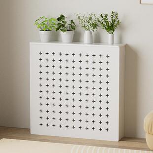 奶油风暖气片遮挡罩地暖分水器遮挡罩洞洞板暖气阀门遮挡柜暖气罩