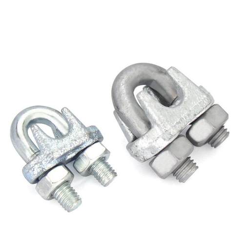 国标镀锌钢丝绳夹头锁扣卡头卡扣U型夹钢丝夹轧头线夹u形固定接头