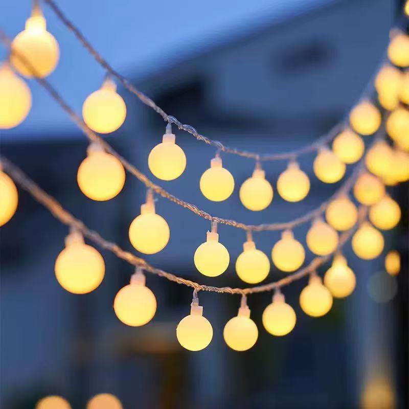 太阳能户外彩灯灯串氛围灯露营帐篷装饰灯满天星夜市摆摊氛围灯