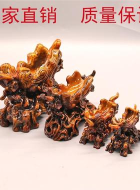 新款仿黄杨木奇石底座 手镯夜光球托架展示架 树脂通用创意摆件