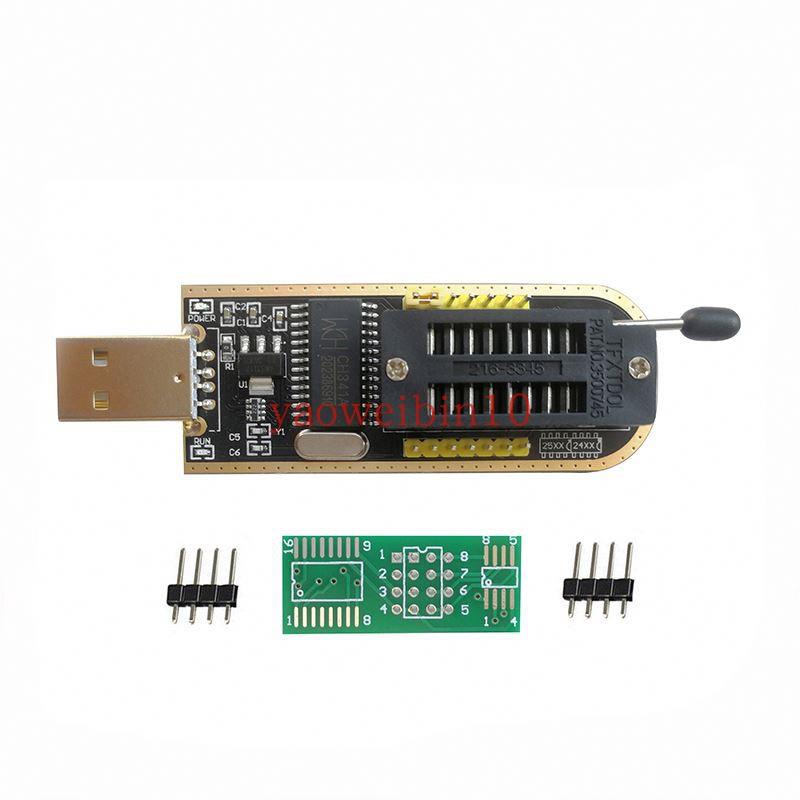 土豪金 CH341A编程器 USB 主板路由液晶 BIOS FLASH 24 25 烧录