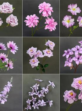 紫色系婚庆系列仿真花材婚礼堂商场橱窗装饰背景路引插花花排花艺