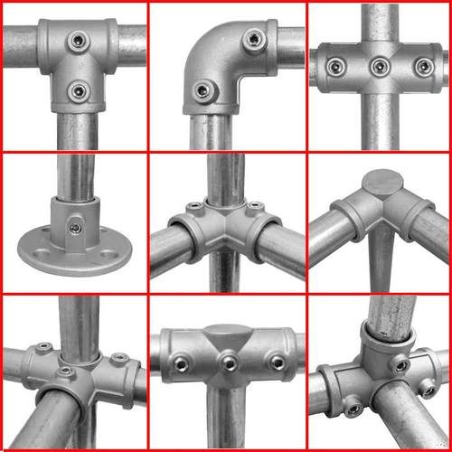 20/25/32mm铝合金钢管连接件铝合金展示架免打孔免焊接底座固定架