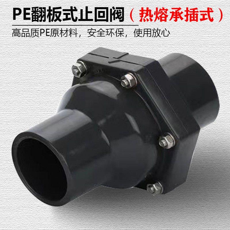 热熔pe管止回阀卧式逆止阀水管配件大全单向阀防止水倒流50-110