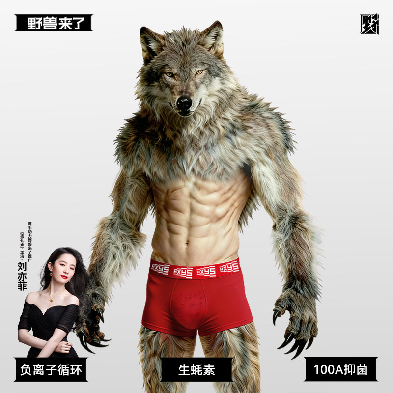 野兽来了唤醒野兽鸿运礼盒装红内裤男本命年生蚝养护抑菌四角短裤,女士内衣/男士内衣/家居服,男平角内裤,淘宝优惠券,粉丝福利购,淘宝优惠卷
