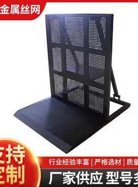 黑色铝合金防爆铁马围栏护栏演唱会音乐节可折叠防爆栏