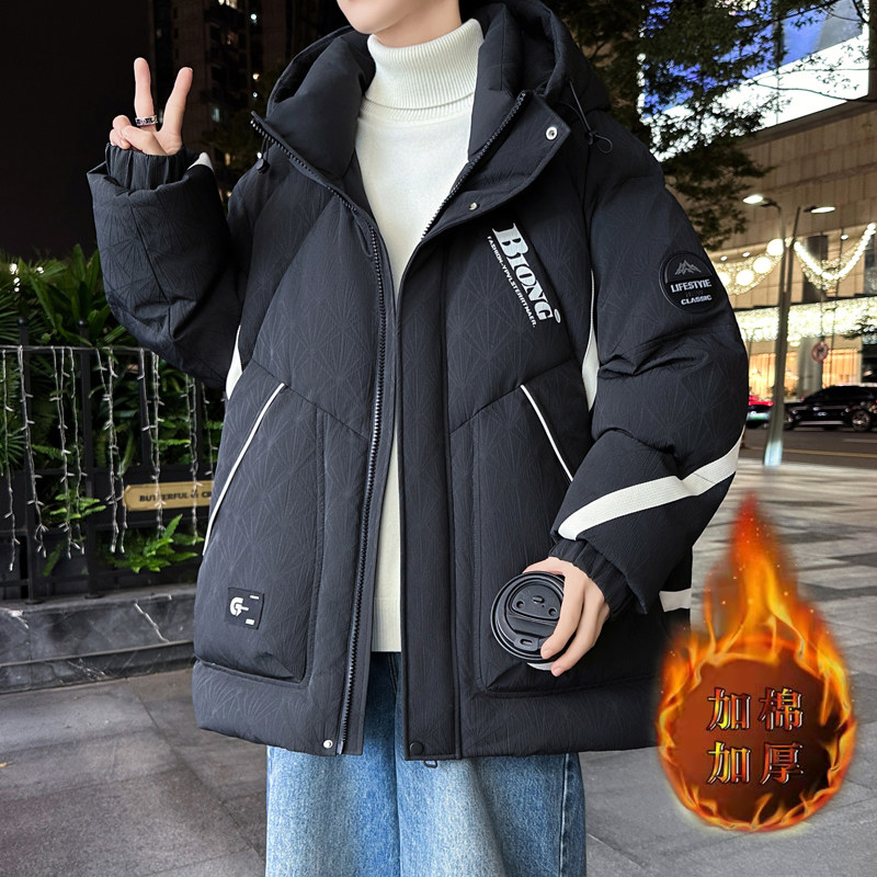 潮牌加厚棉衣男冬季高级感痞帅保暖防寒棉袄外套男装冬装羽绒棉服