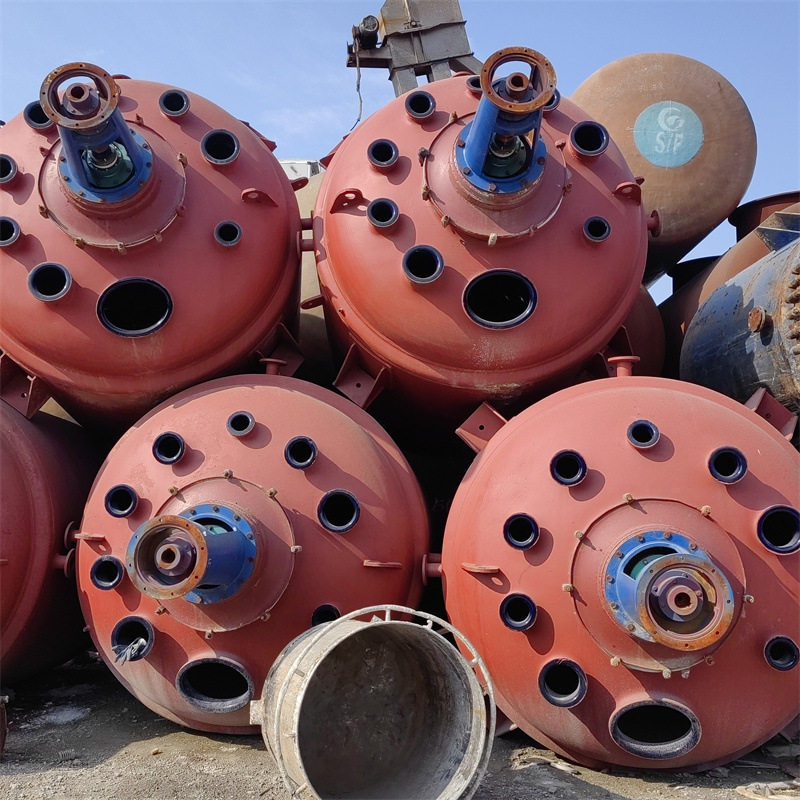 出售二手搪瓷反应釜  二手工业搅拌罐 真空5吨反应釜