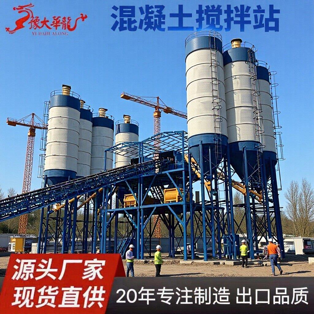 厂家供应HZS90全自动控制系统免基础商砼搅拌站 工程混凝土搅拌站