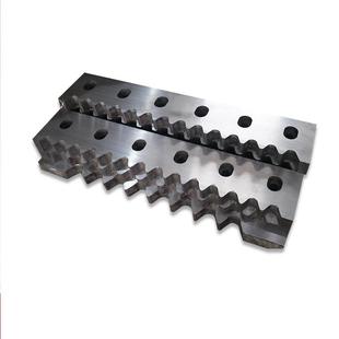 轧钢刀片冶金热轧钢筋剪切刀具合金堆焊刀飞剪刀片锯齿切刀冷轧剪