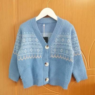 249实体断码清仓特价秋冬季男童毛衣外套宝宝费尔岛长袖针织开衫