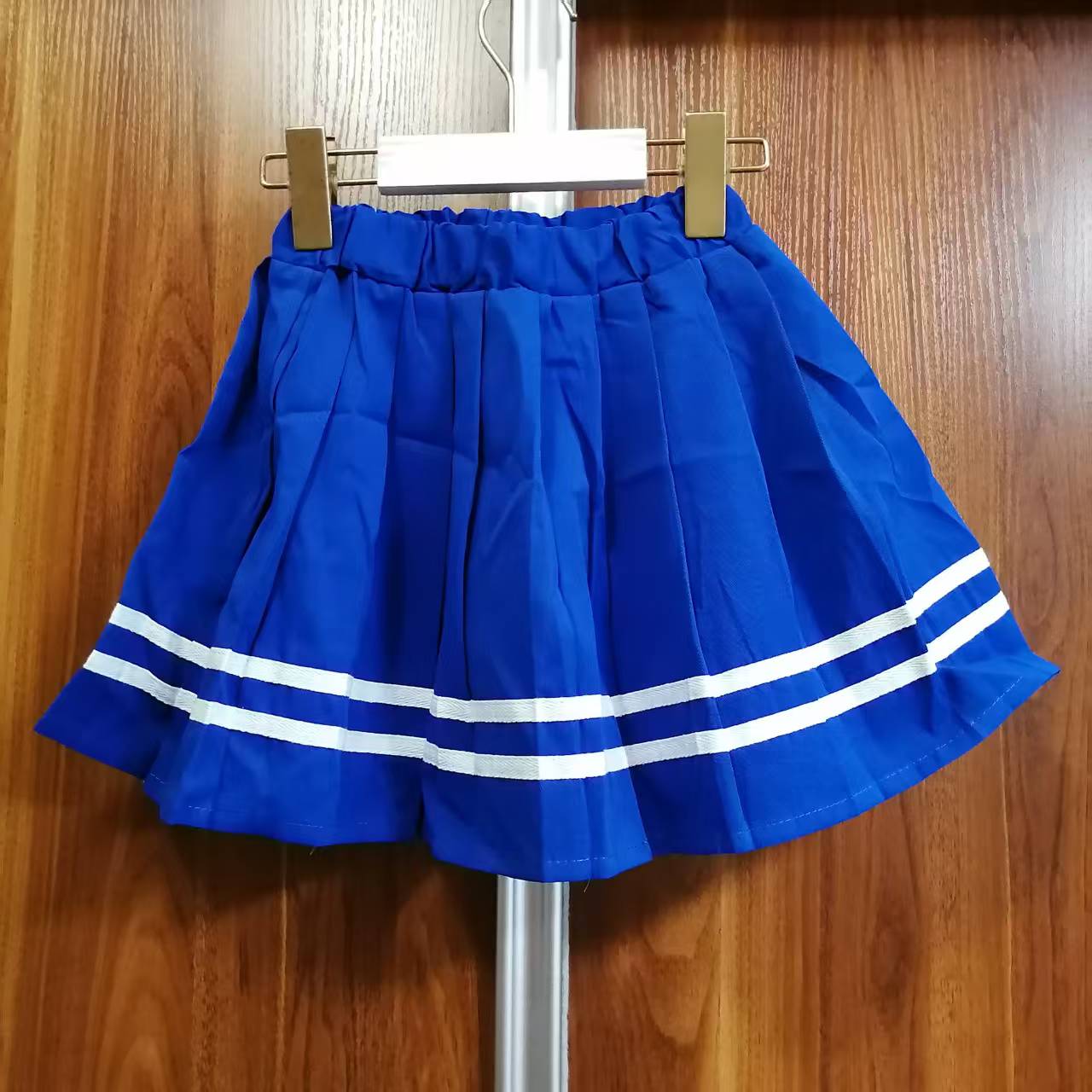 084夏季女童学院风JK制服蓝色半身裙小童夏装海军风百褶裙子半裙